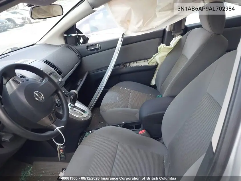 2010 NISSAN SENTRA VIN 3N1AB6AP9AL702984 — фото 5