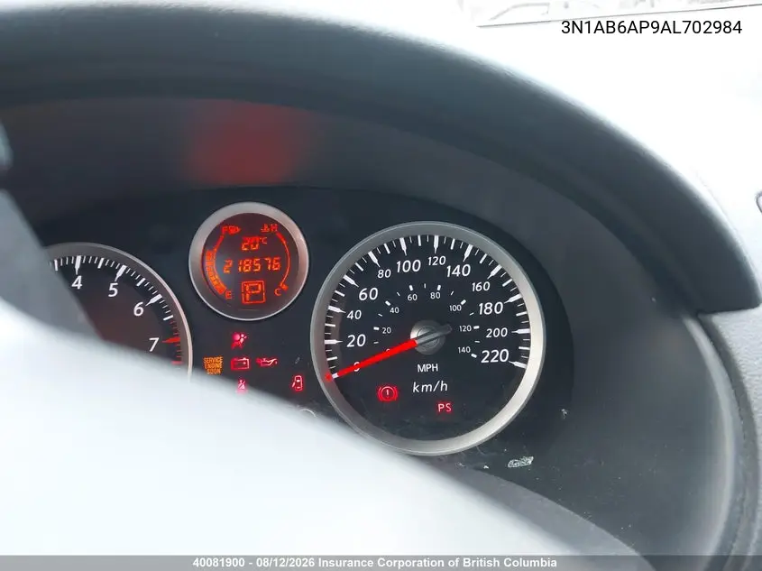 2010 NISSAN SENTRA VIN 3N1AB6AP9AL702984 — фото 7
