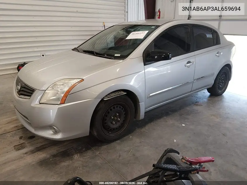 2010 NISSAN SENTRA VIN 3N1AB6AP3AL659694 — фото 2