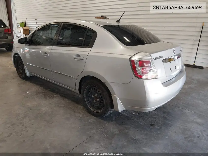 2010 NISSAN SENTRA VIN 3N1AB6AP3AL659694 — фото 3