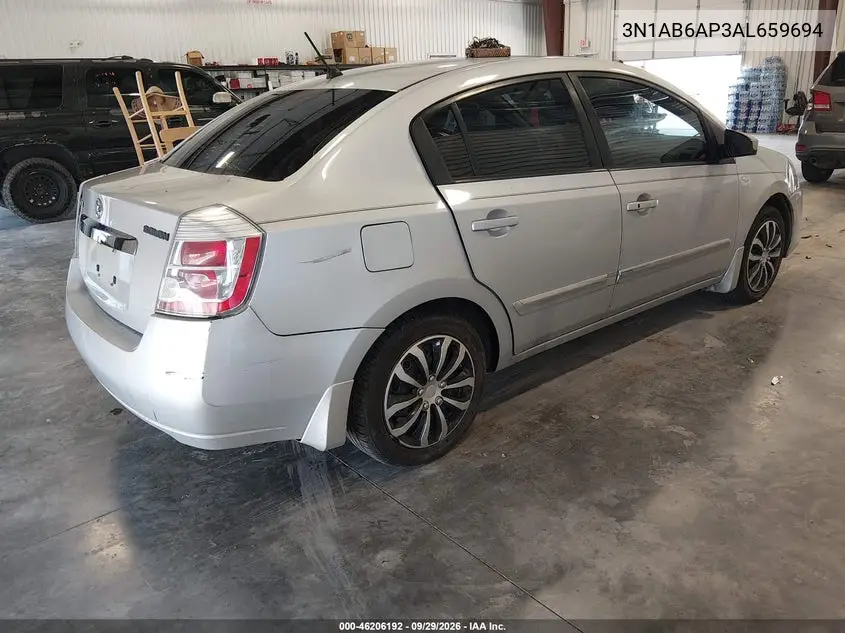2010 NISSAN SENTRA VIN 3N1AB6AP3AL659694 — фото 4