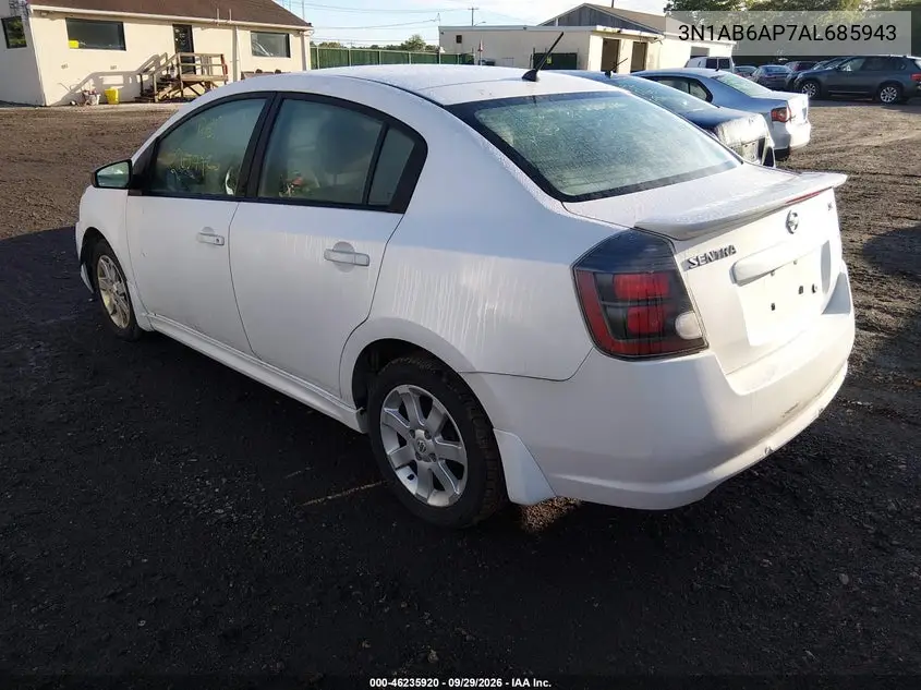 2010 NISSAN SENTRA VIN 3N1AB6AP7AL685943 — фото 3