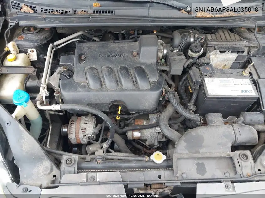 2010 NISSAN SENTRA VIN 3N1AB6AP8AL635018 — фото 10