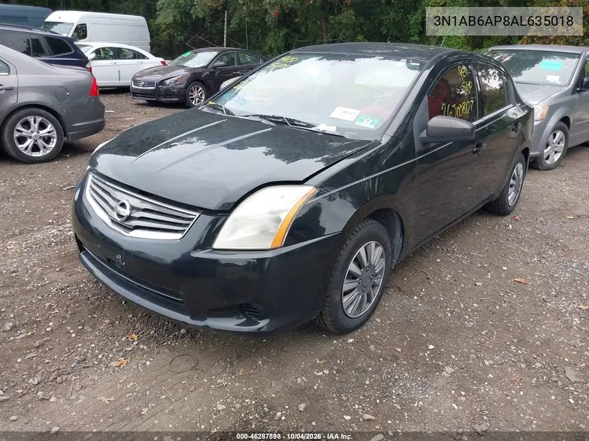 2010 NISSAN SENTRA VIN 3N1AB6AP8AL635018 — фото 2