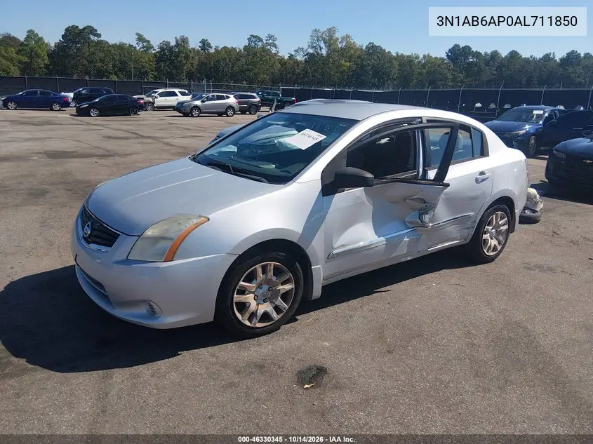 2010 NISSAN SENTRA VIN 3N1AB6AP0AL711850 — фото 2