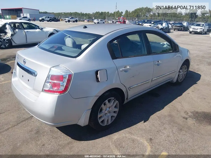 2010 NISSAN SENTRA VIN 3N1AB6AP0AL711850 — фото 4