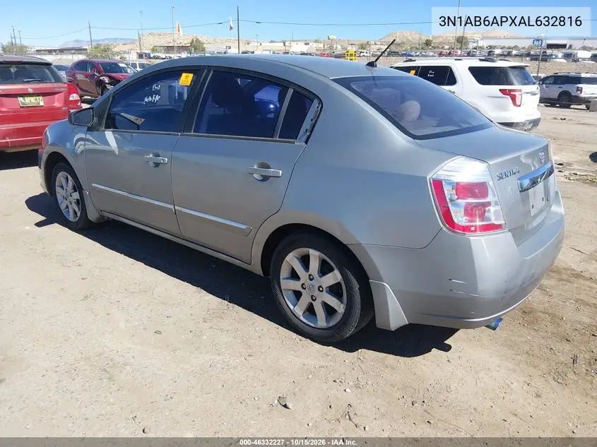 2010 NISSAN SENTRA VIN 3N1AB6APXAL632816 — фото 3