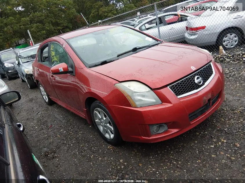 NISSAN SENTRA 2010, VIN 3N1AB6AP9AL704069