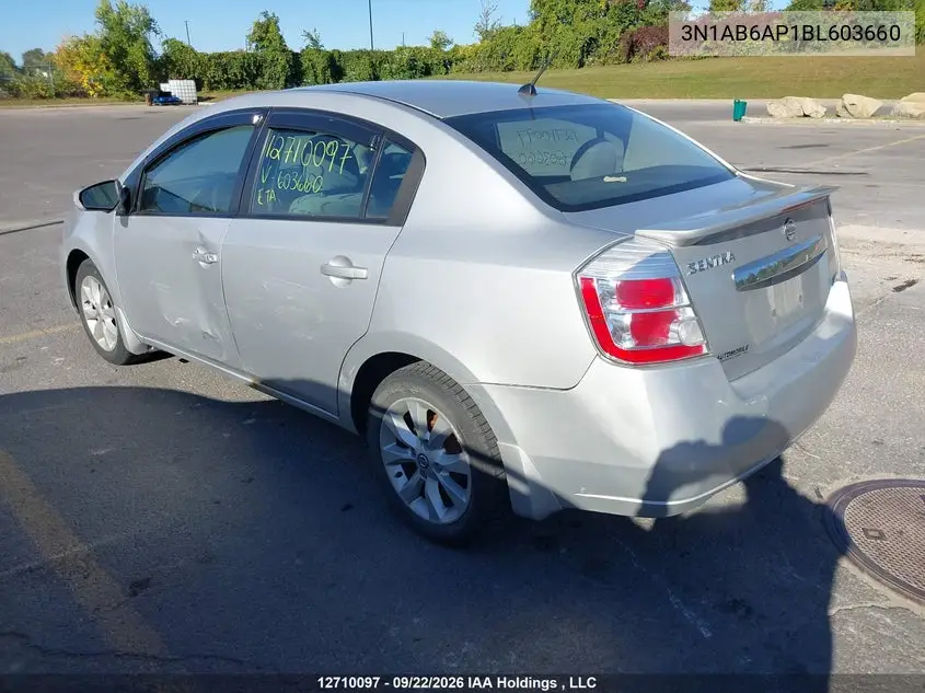 2011 NISSAN SENTRA VIN 3N1AB6AP1BL603660 — фото 3