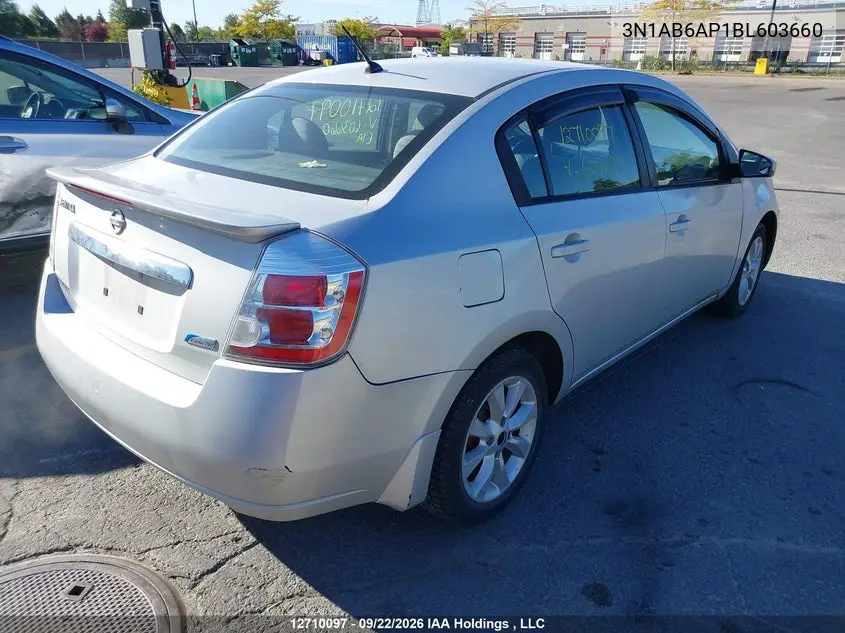 2011 NISSAN SENTRA VIN 3N1AB6AP1BL603660 — фото 4