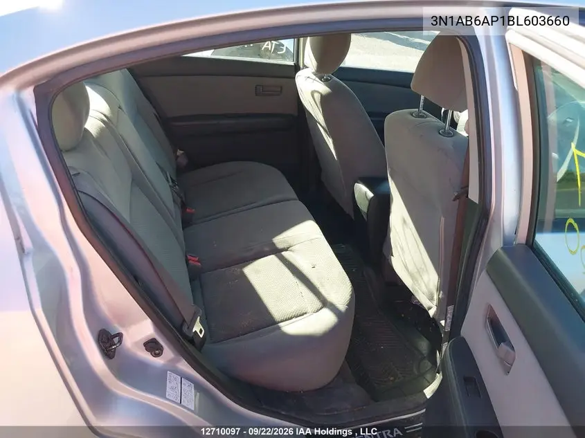 2011 NISSAN SENTRA VIN 3N1AB6AP1BL603660 — фото 8
