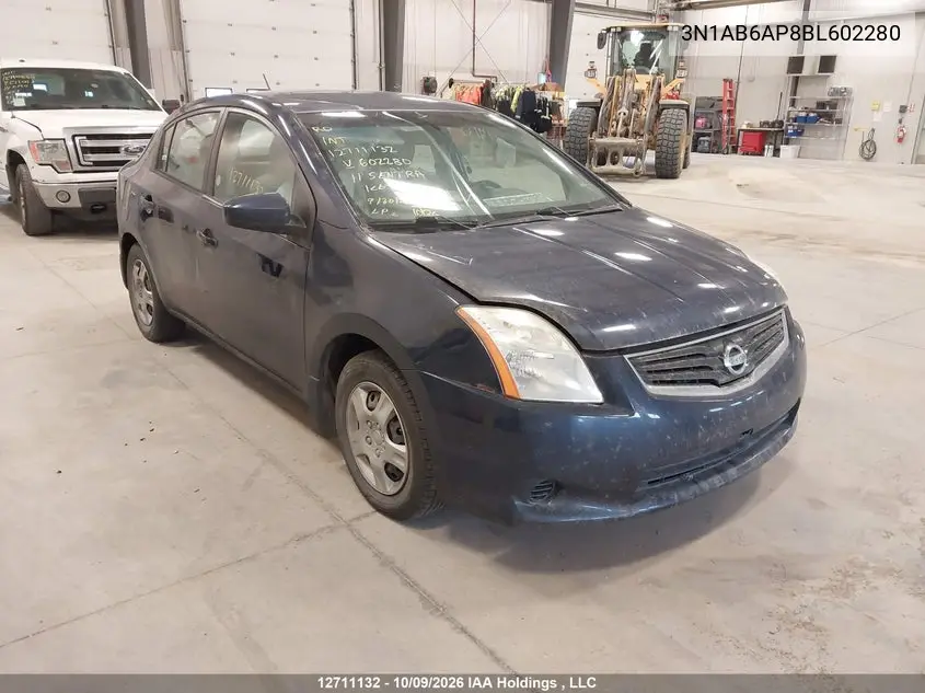 NISSAN SENTRA 2011, VIN 3N1AB6AP8BL602280