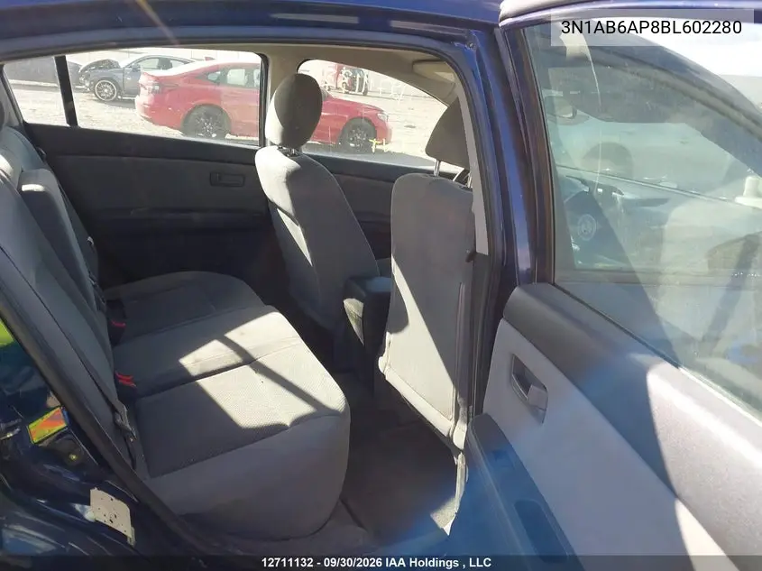 2011 NISSAN SENTRA VIN 3N1AB6AP8BL602280 — фото 8