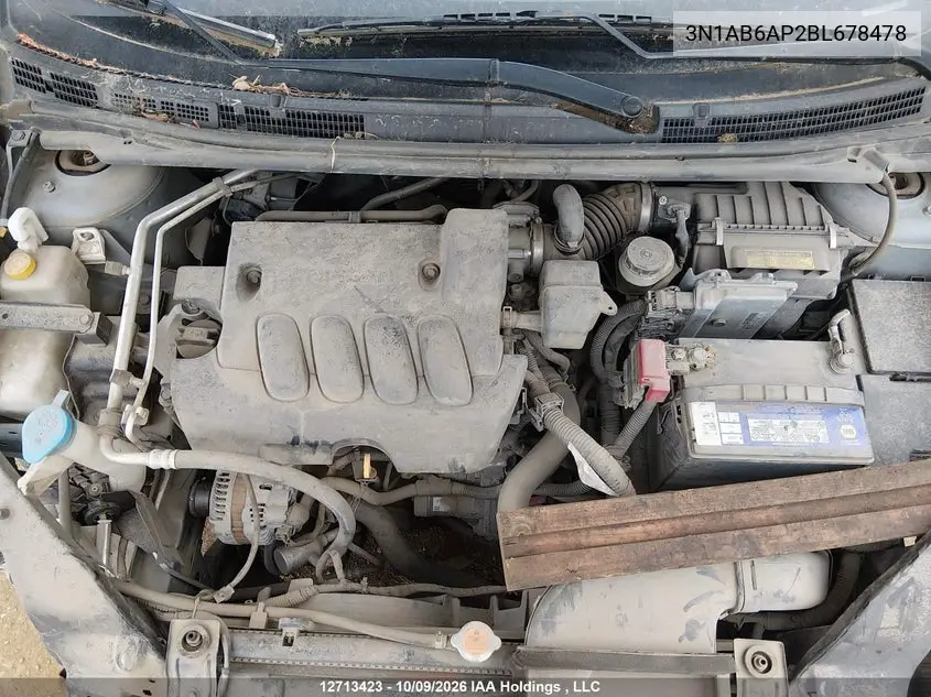 2011 NISSAN SENTRA VIN 3N1AB6AP2BL678478 — фото 10