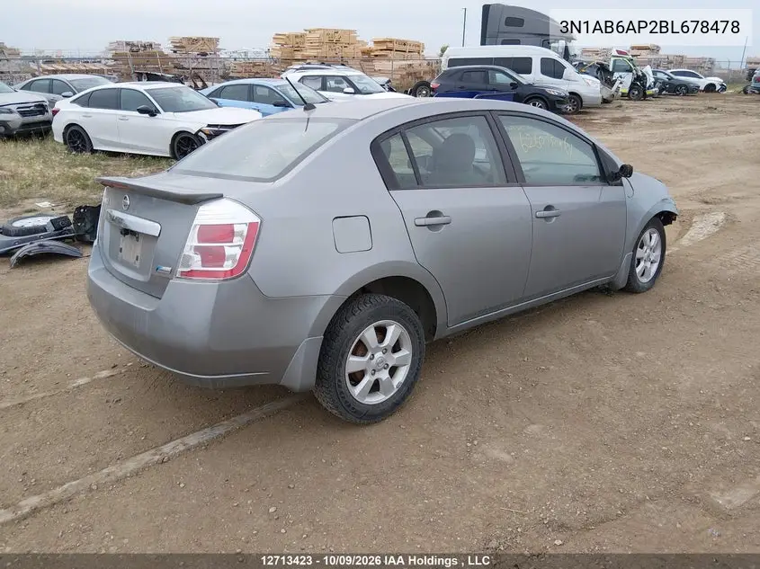 2011 NISSAN SENTRA VIN 3N1AB6AP2BL678478 — фото 4