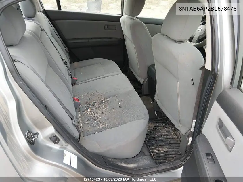 2011 NISSAN SENTRA VIN 3N1AB6AP2BL678478 — фото 8