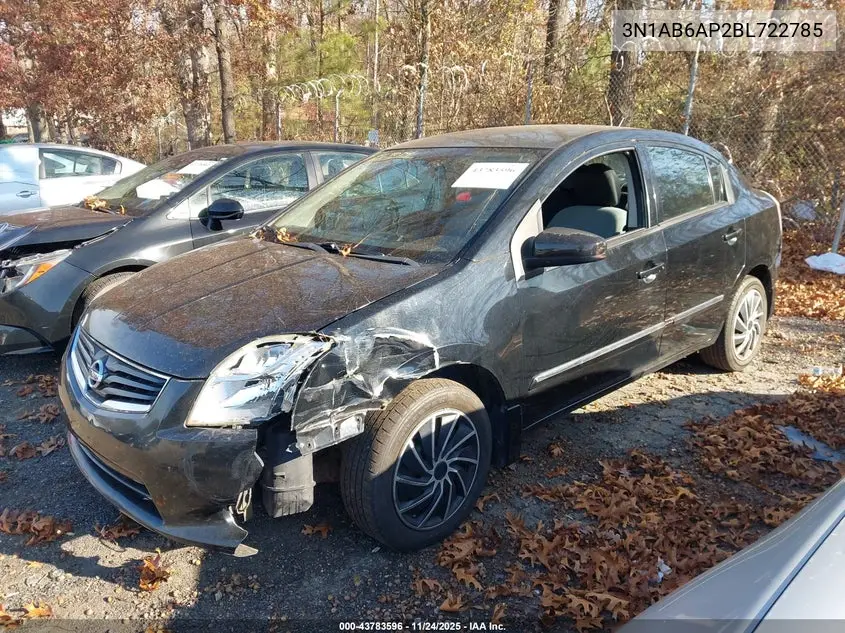 2011 NISSAN SENTRA VIN 3N1AB6AP2BL722785 — фото 2