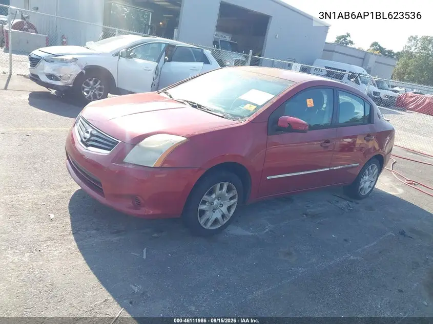 2011 NISSAN SENTRA VIN 3N1AB6AP1BL623536 — фото 2