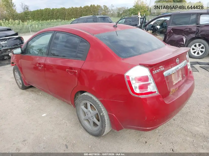 2011 NISSAN SENTRA VIN 3N1AB6AP4BL644428 — фото 3