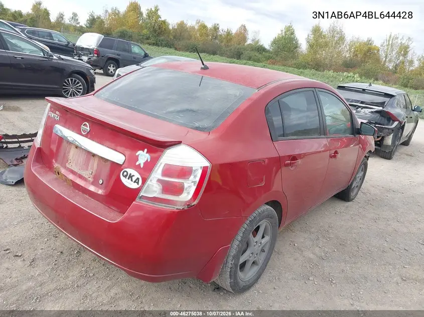 2011 NISSAN SENTRA VIN 3N1AB6AP4BL644428 — фото 4
