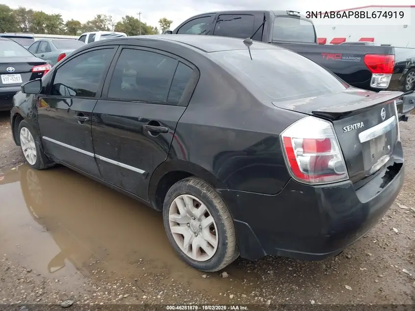 2011 NISSAN SENTRA VIN 3N1AB6AP8BL674919 — фото 3