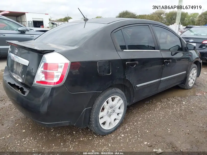 2011 NISSAN SENTRA VIN 3N1AB6AP8BL674919 — фото 4