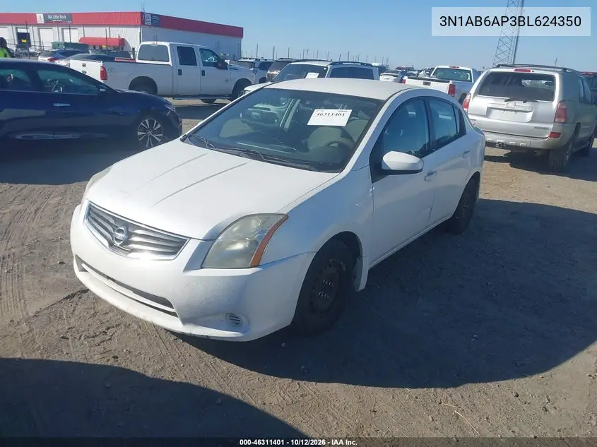 2011 NISSAN SENTRA VIN 3N1AB6AP3BL624350 — фото 2