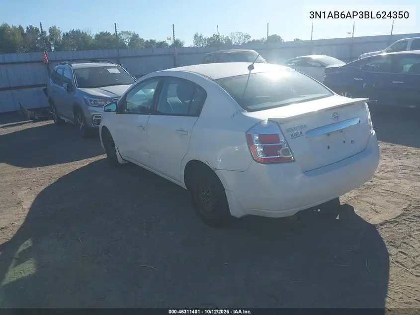 2011 NISSAN SENTRA VIN 3N1AB6AP3BL624350 — фото 3