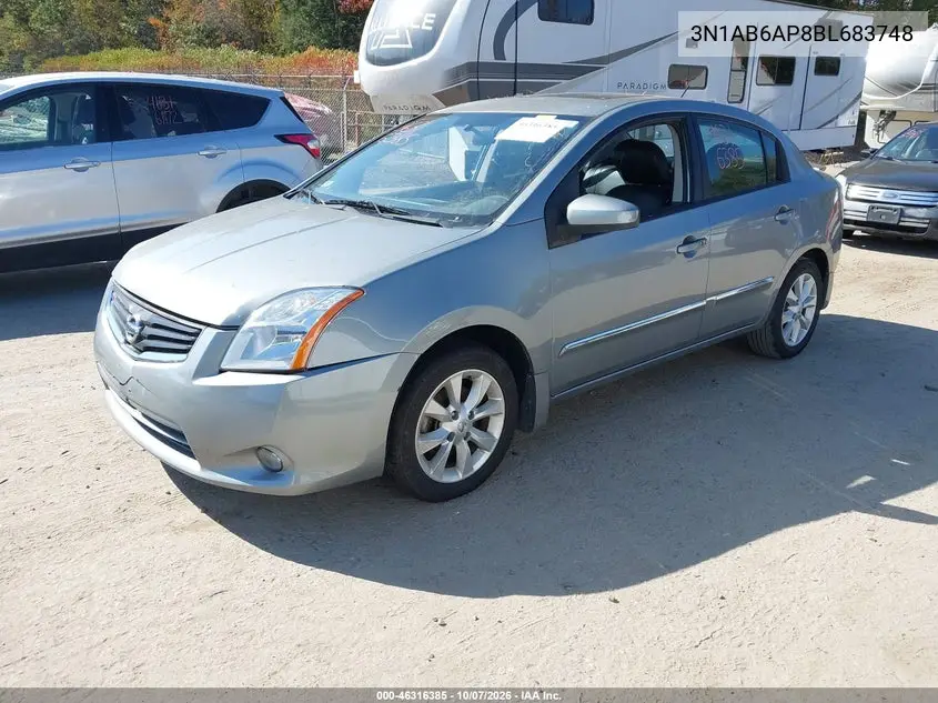 2011 NISSAN SENTRA VIN 3N1AB6AP8BL683748 — фото 2