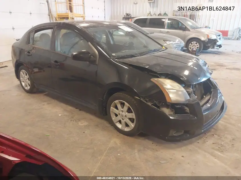 NISSAN SENTRA 2011, VIN 3N1AB6AP1BL624847