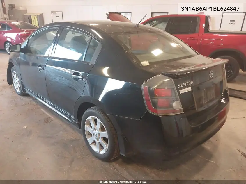 2011 NISSAN SENTRA VIN 3N1AB6AP1BL624847 — фото 3