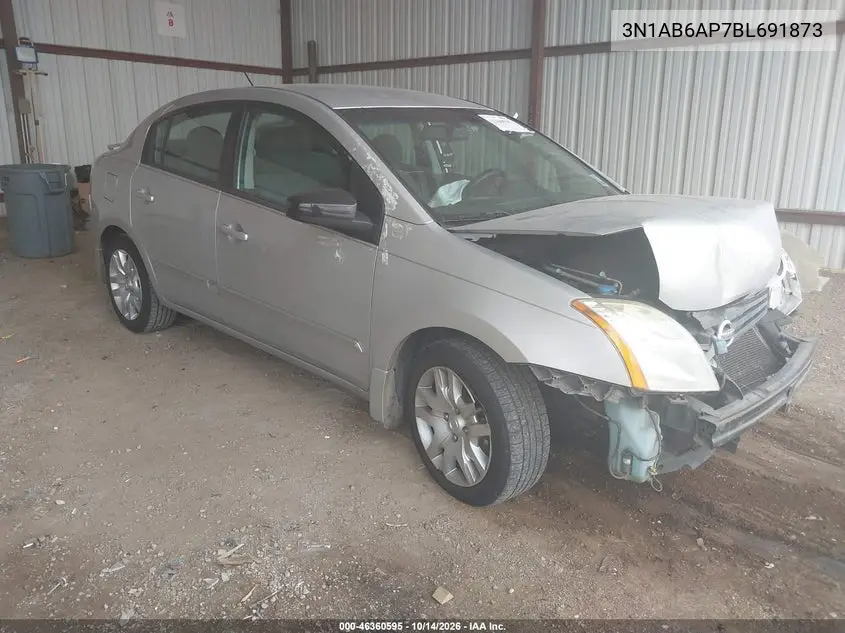 NISSAN SENTRA 2011, VIN 3N1AB6AP7BL691873