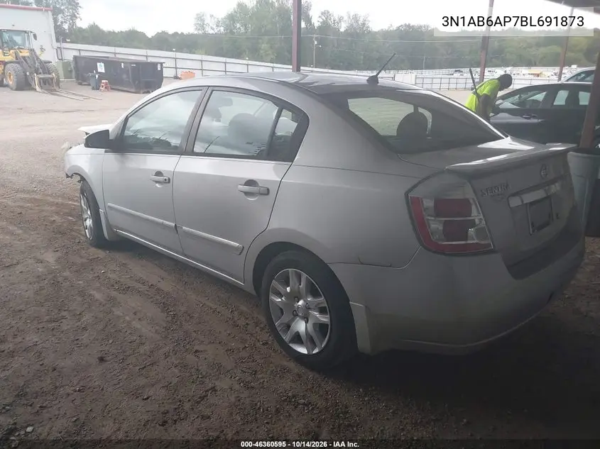 2011 NISSAN SENTRA VIN 3N1AB6AP7BL691873 — фото 3