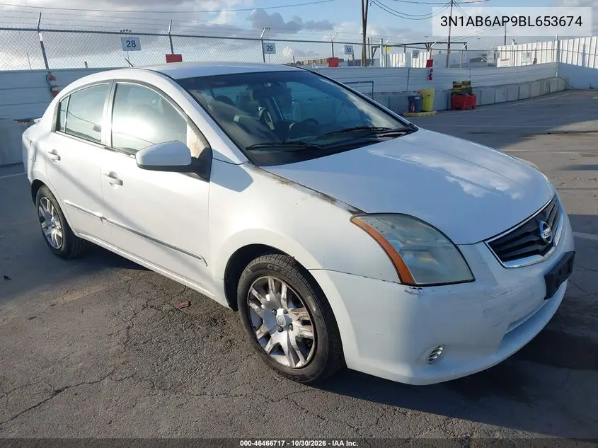 NISSAN SENTRA 2011, VIN 3N1AB6AP9BL653674