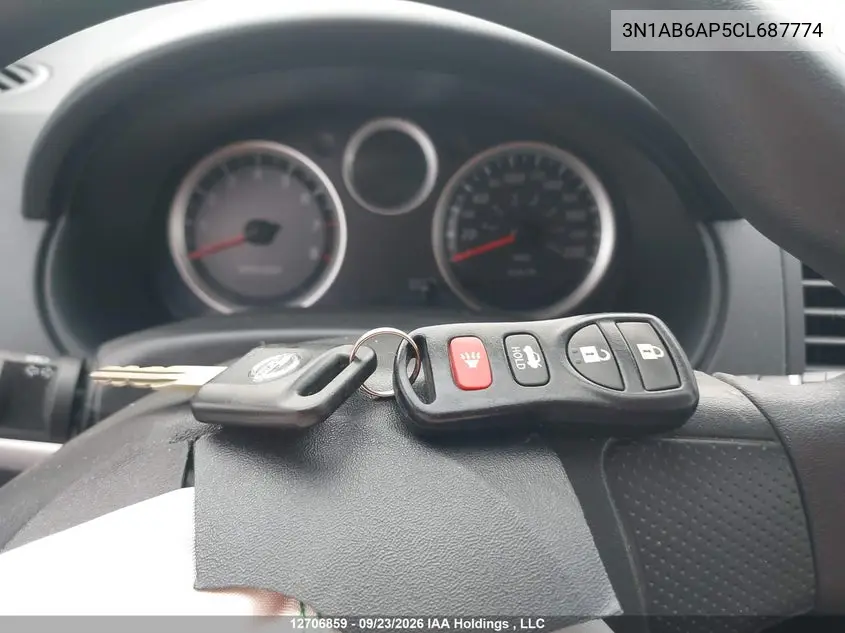 2012 NISSAN SENTRA VIN 3N1AB6AP5CL687774 — фото 10