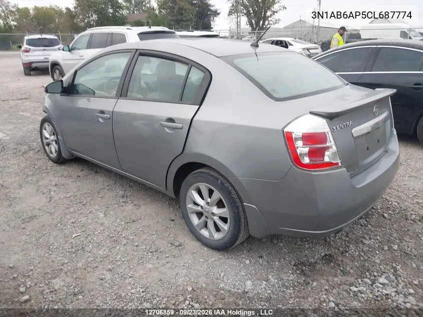 2012 NISSAN SENTRA VIN 3N1AB6AP5CL687774 — фото 3