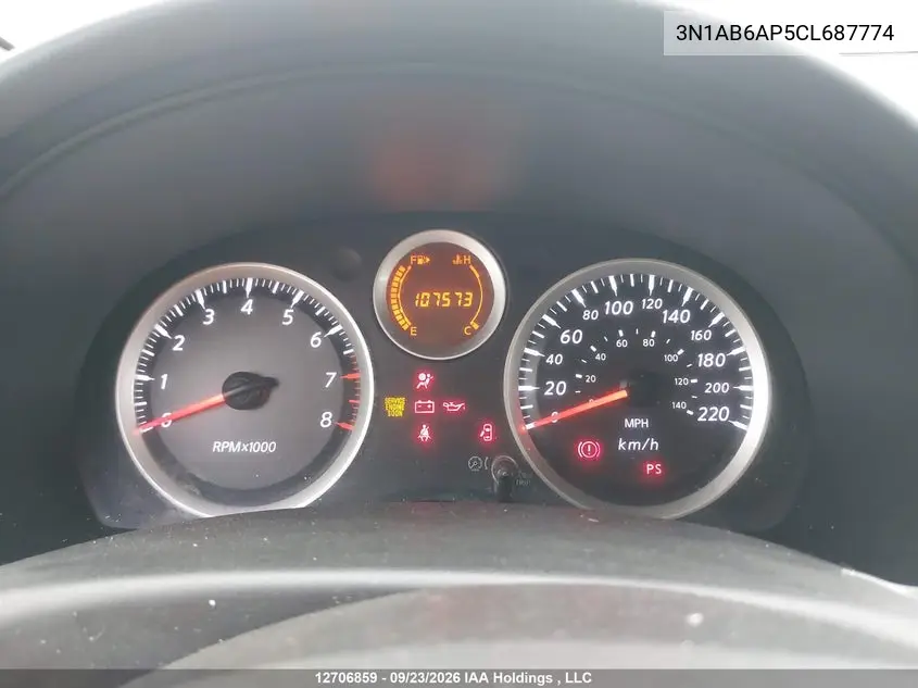 2012 NISSAN SENTRA VIN 3N1AB6AP5CL687774 — фото 7