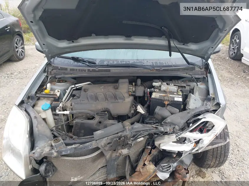2012 NISSAN SENTRA VIN 3N1AB6AP5CL687774 — фото 9