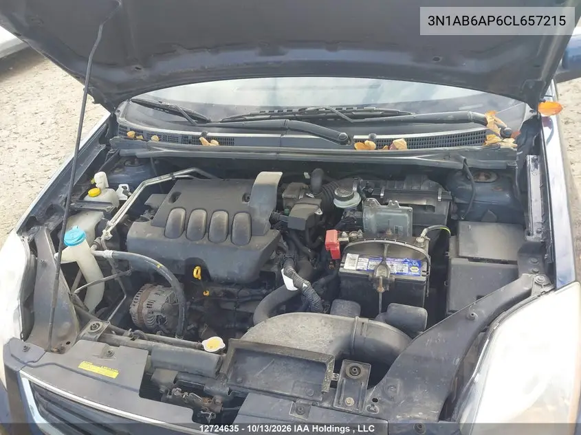 2012 NISSAN SENTRA VIN 3N1AB6AP6CL657215 — фото 10