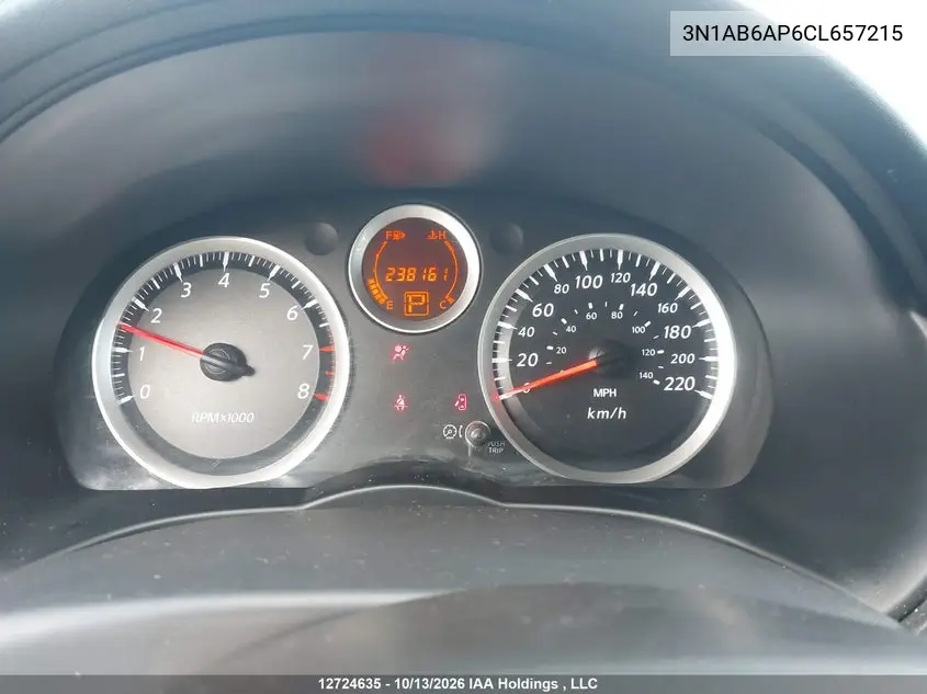 2012 NISSAN SENTRA VIN 3N1AB6AP6CL657215 — фото 7