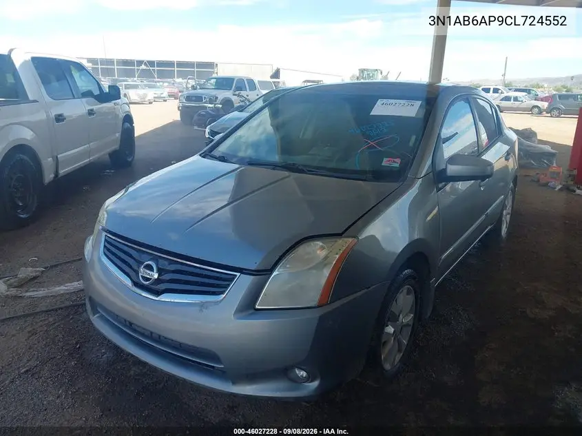 2012 NISSAN SENTRA VIN 3N1AB6AP9CL724552 — фото 2