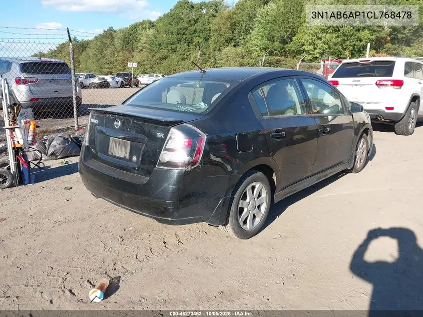 2012 NISSAN SENTRA VIN 3N1AB6AP1CL768478 — фото 4