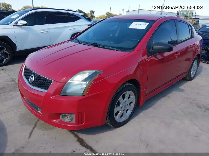 2012 NISSAN SENTRA VIN 3N1AB6AP2CL654084 — фото 2