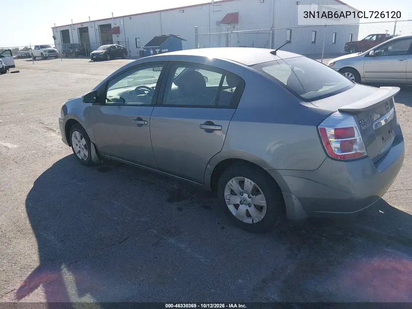 2012 NISSAN SENTRA VIN 3N1AB6AP1CL726120 — фото 3