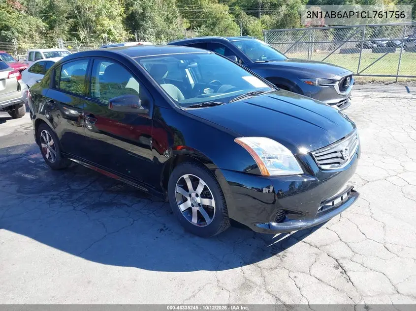 NISSAN SENTRA 2012, VIN 3N1AB6AP1CL761756