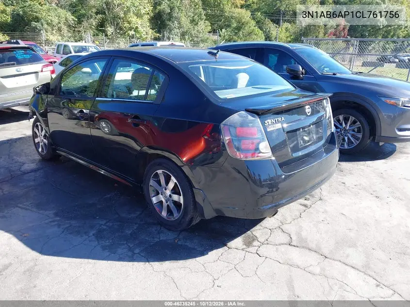 2012 NISSAN SENTRA VIN 3N1AB6AP1CL761756 — фото 3