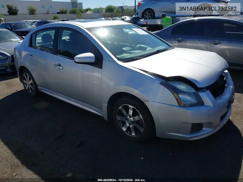 NISSAN SENTRA 2012, VIN 3N1AB6AP3CL732582