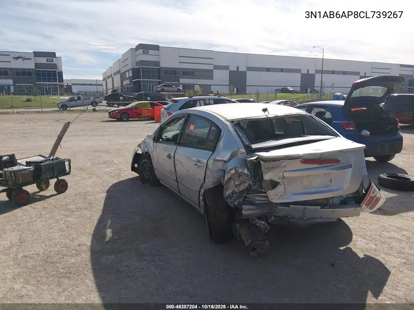 2012 NISSAN SENTRA VIN 3N1AB6AP8CL739267 — фото 3