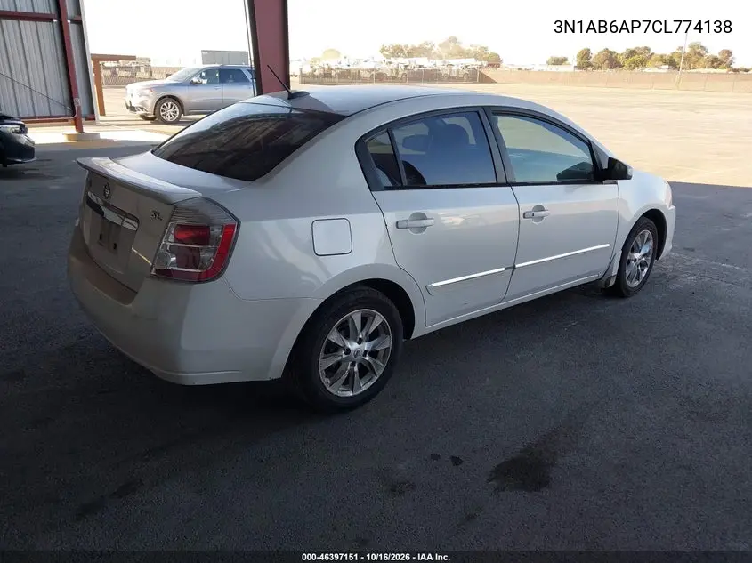 2012 NISSAN SENTRA VIN 3N1AB6AP7CL774138 — фото 4