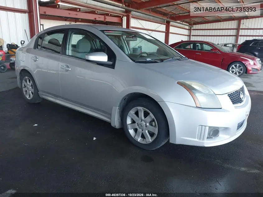 NISSAN SENTRA 2012, VIN 3N1AB6AP4CL735393